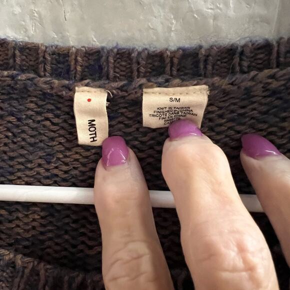 Anthropologie moth gray blue grandpa sweater worn by Melissa Lauren size s/m - Picture 4 of 7